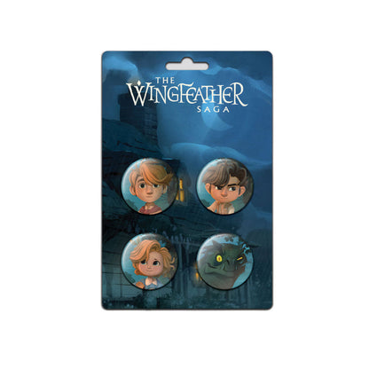 Wingfeather Collectible 4 Character Buttons - Pinback Buttons