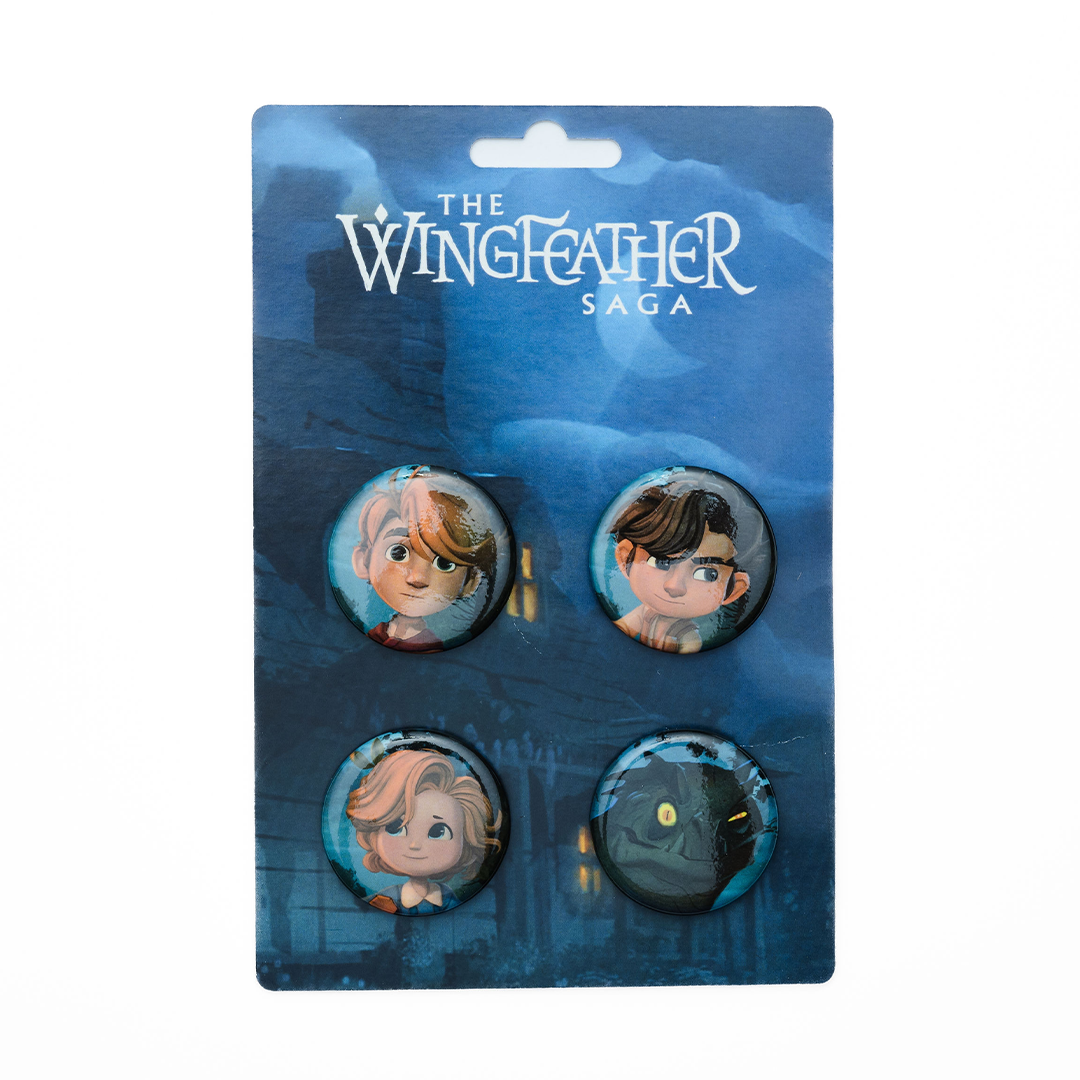 Wingfeather Collectible 4 Character Buttons - Pinback Buttons