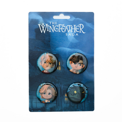 Wingfeather Collectible 4 Character Buttons - Pinback Buttons