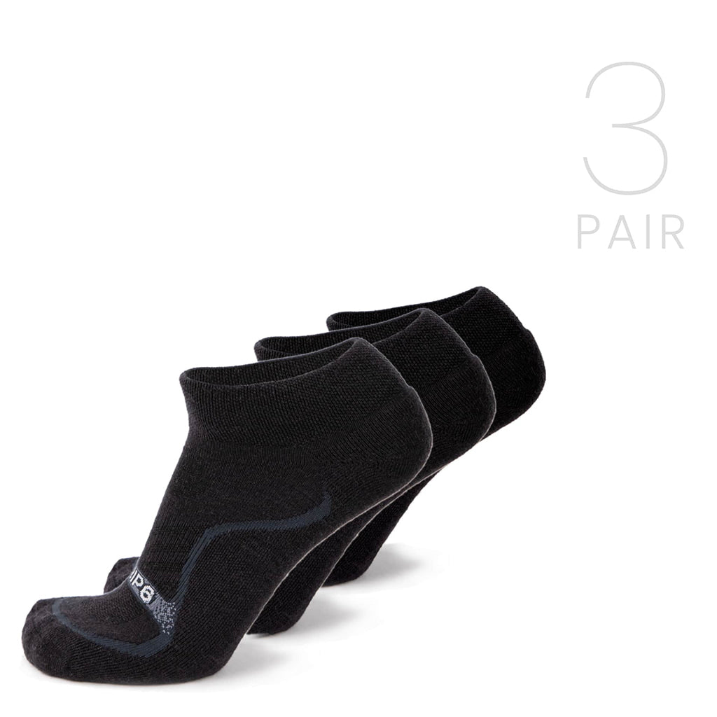 Wool Ankle Sock - Everyday Black - 3 Pack / SM - ankle