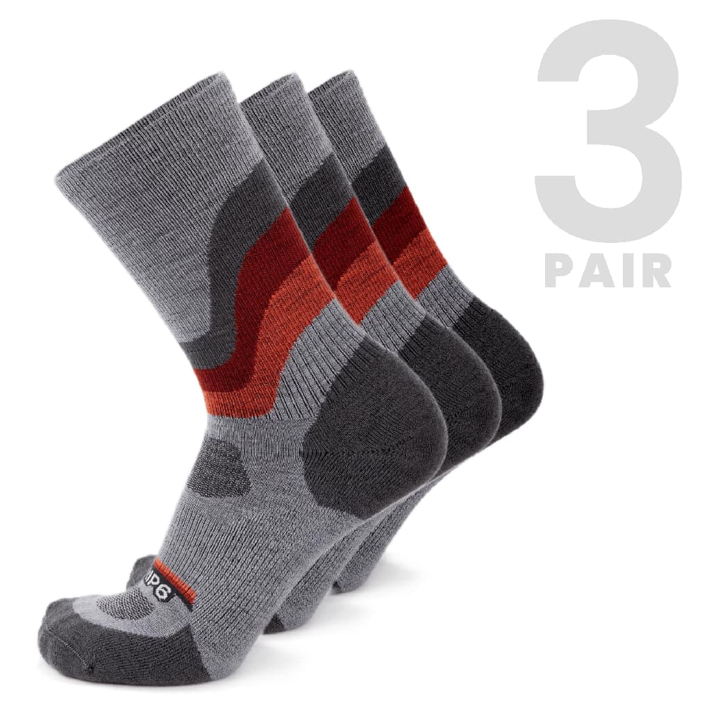 Wool Crew Sock - Overland Orange - 3 Pack / SM - Crew