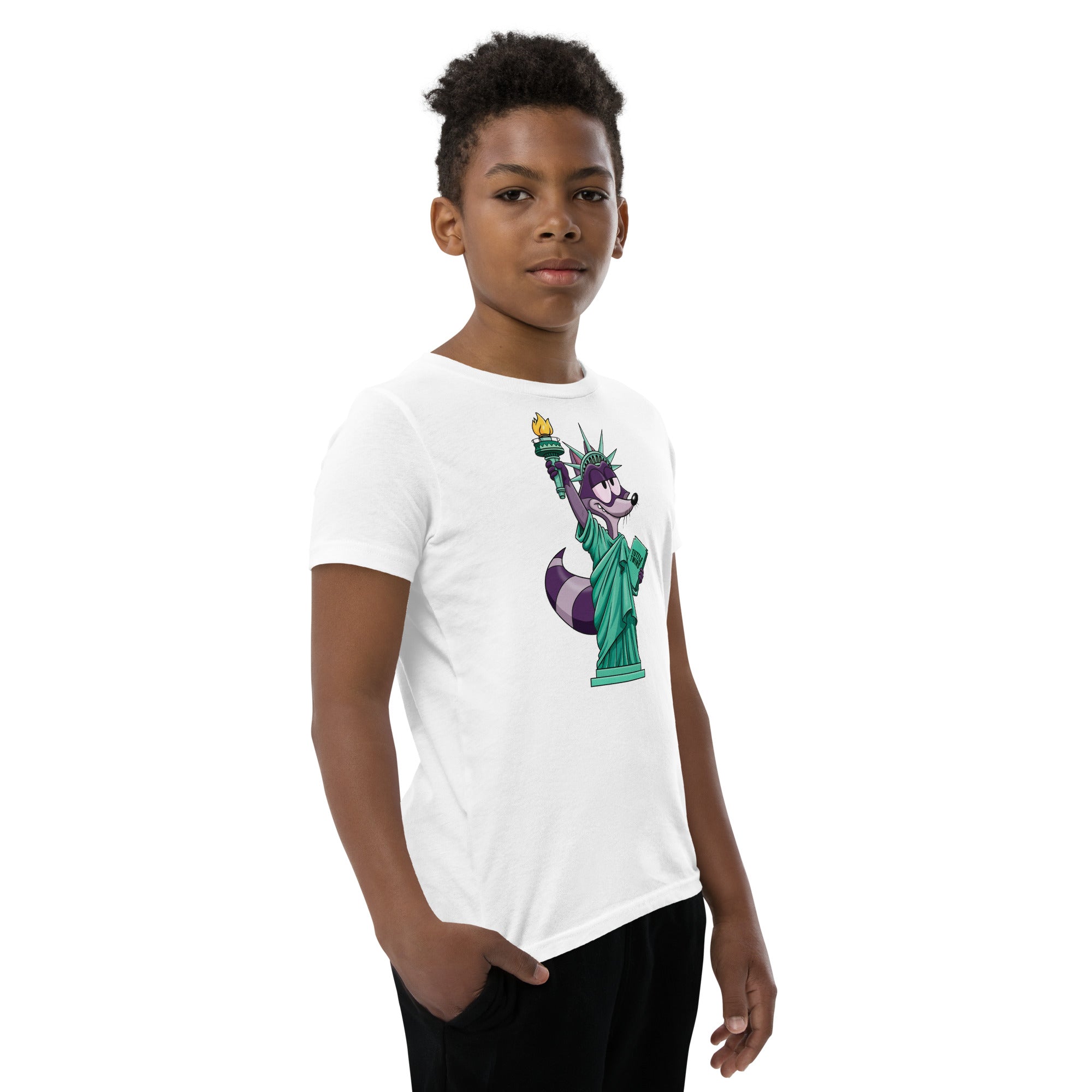 Tuttle Twins Derek Statue of Liberty Shirt - Youth – Angel Studios