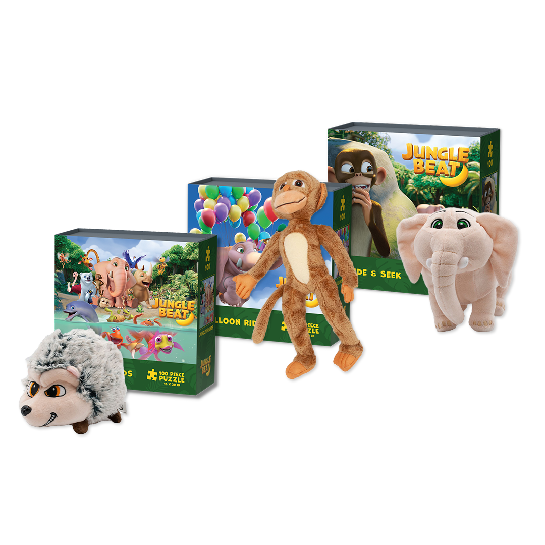 Jungle Beat Plushie & Puzzle Bundle